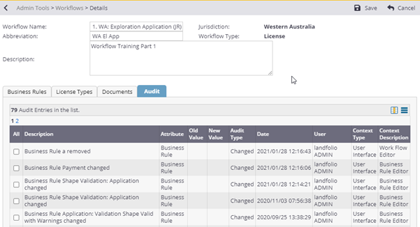 View Workflow details